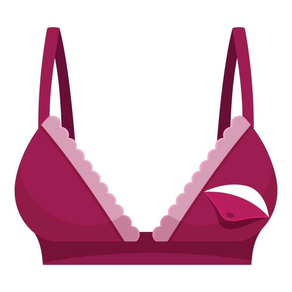 Pocket bra with lace trimming, supporting modern confidence and style vector