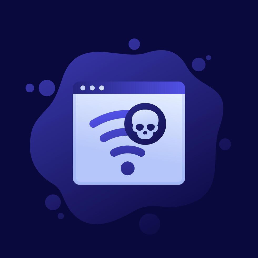 unsafe wi-fi connection icon, design vector