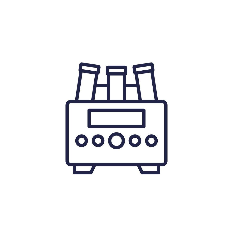 centrifuge machine icon, lab equipment line vector