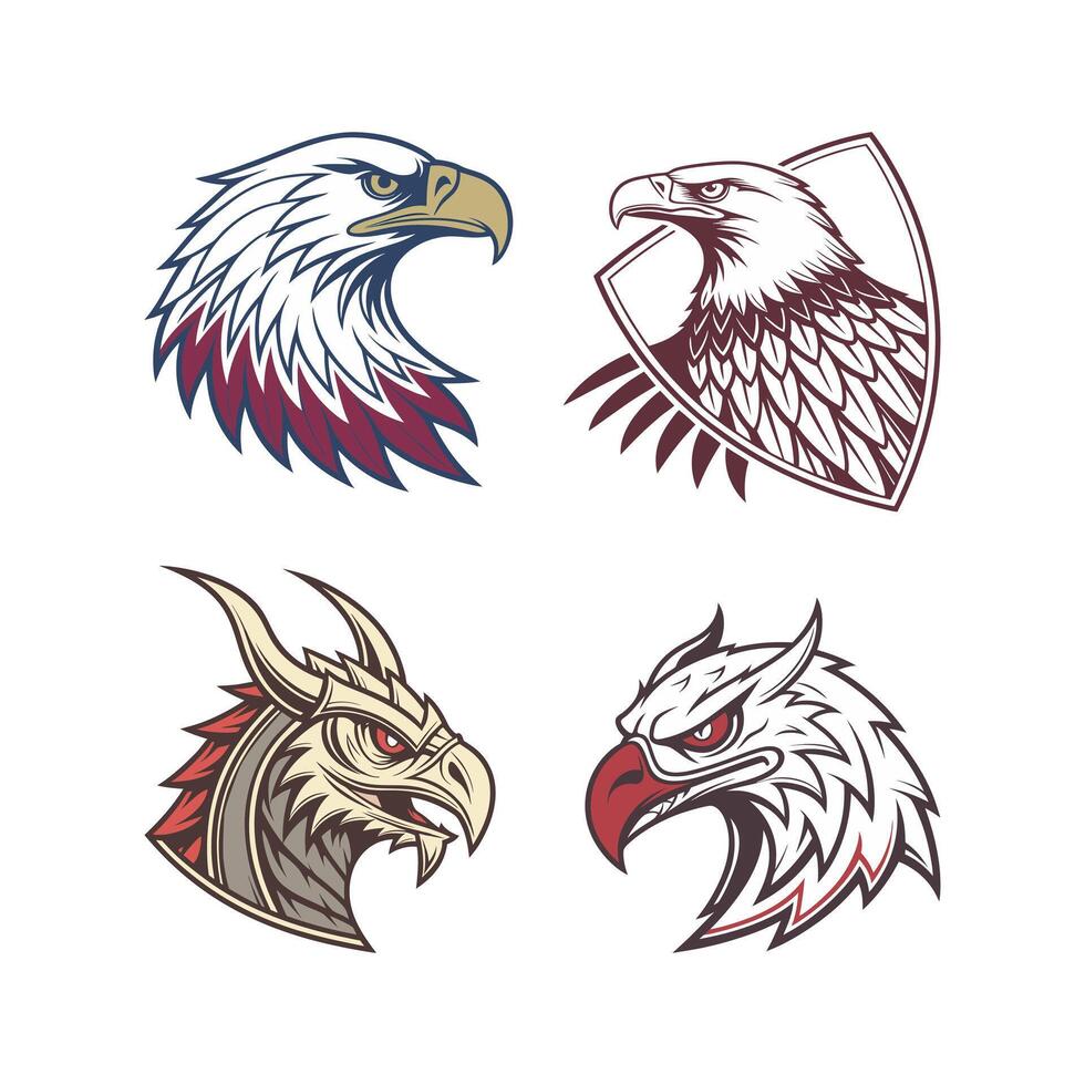 Eagle Head Mascot Logo. Majestic and Fierce Design vector