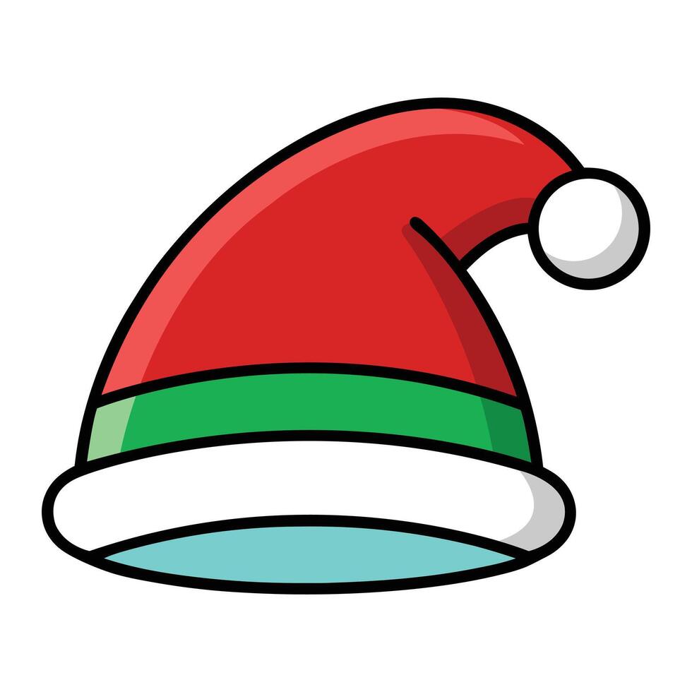Santa Claus hat illustration vector
