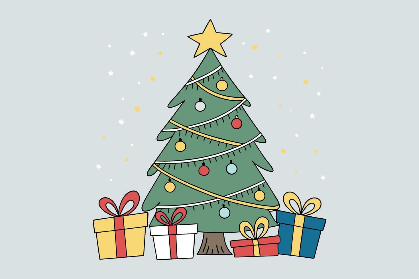 A Starry Christmas Delight vector
