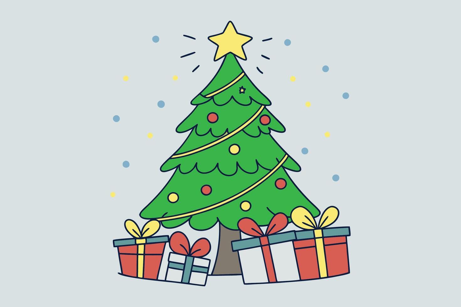 Festive Cheer All Around vector