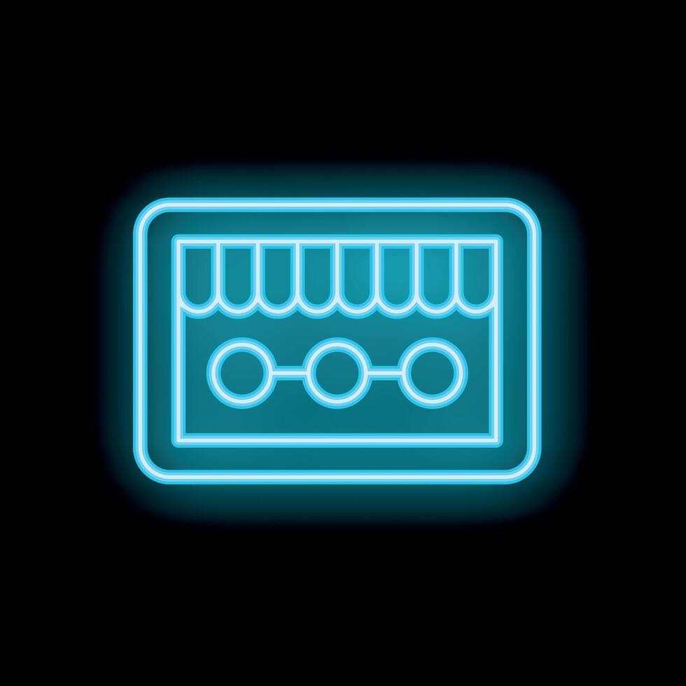 Neon online shop sign representing ecommerce and digital marketing vector