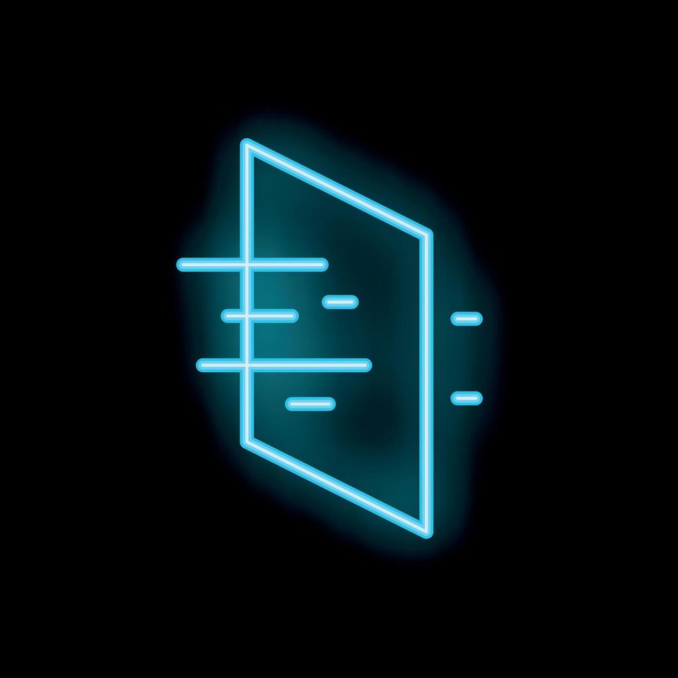Neon icon of smartphone displaying information and transferring data vector