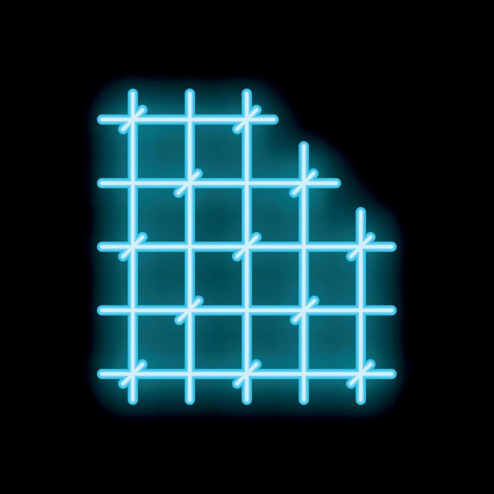 Neon prison bars glowing on a black background vector