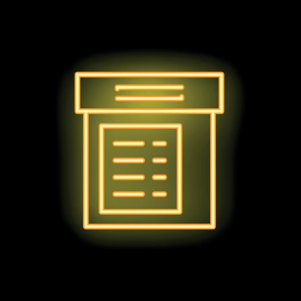 Glowing neon sign of atm machine on a black background vector