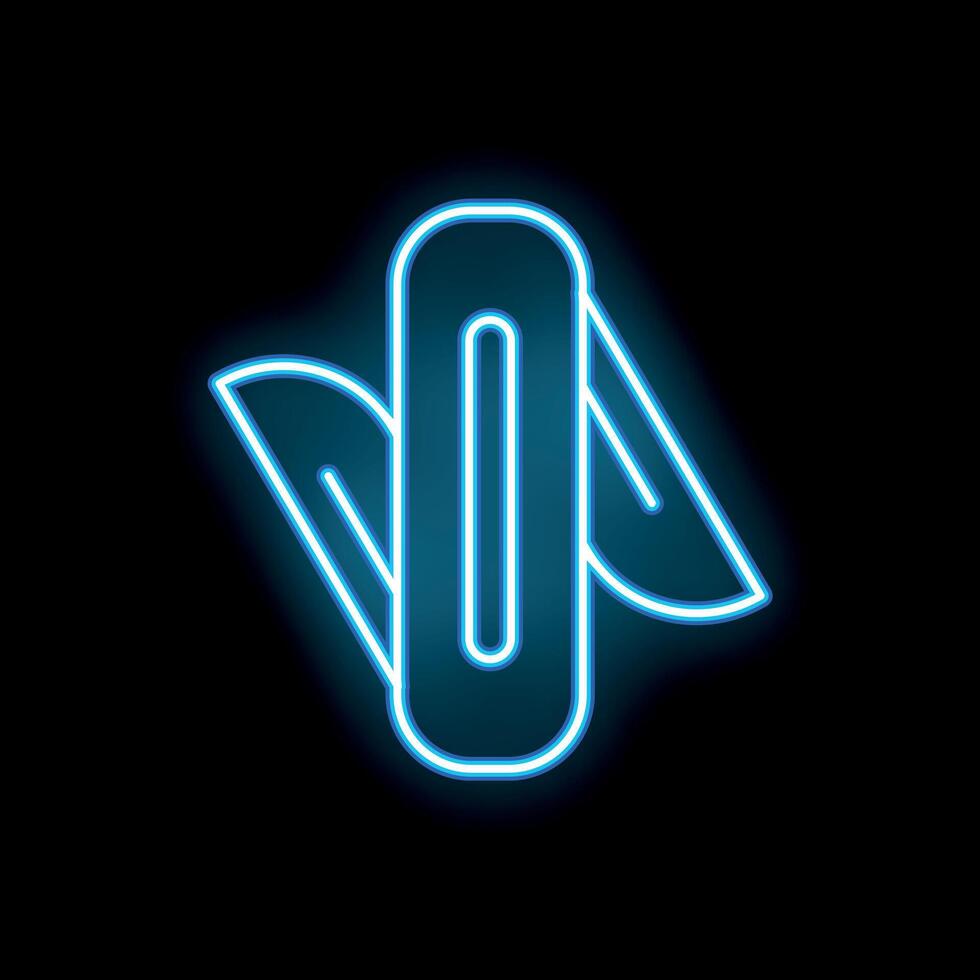 Blue glowing neon line swiss army knife icon isolated on black background vector
