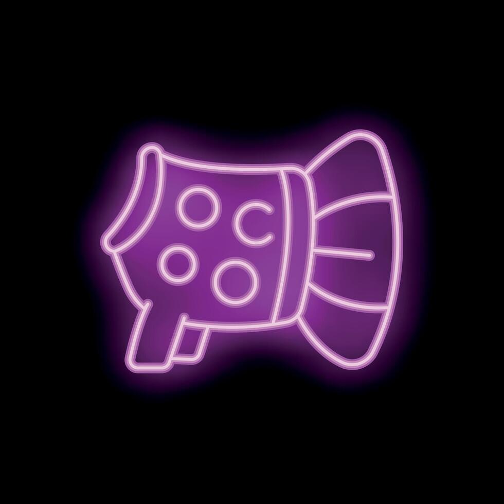 Neon sign showing a megaphone on black background vector