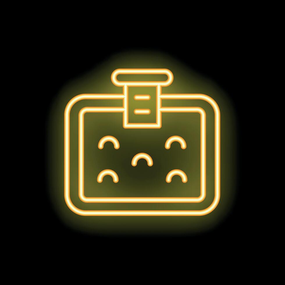 Neon icon of a public swimming pool with lanes for swimming competition vector