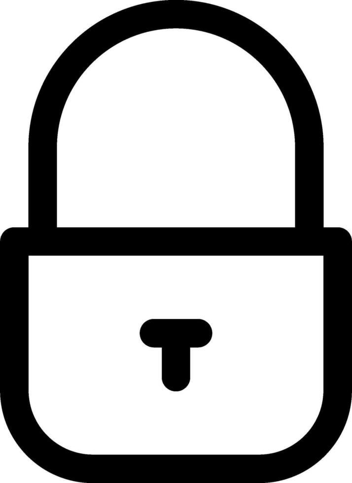 A black and white image of a padlock vector