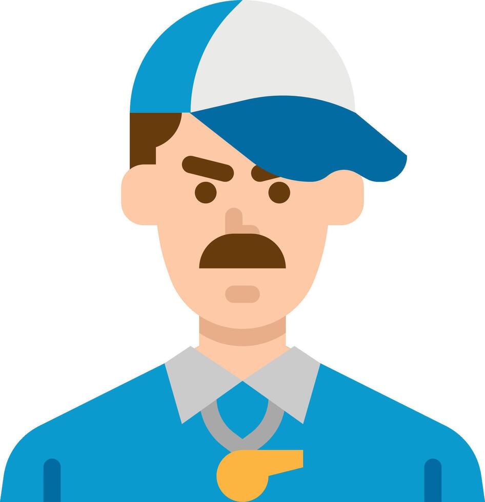 A man with a mustache and a blue cap vector