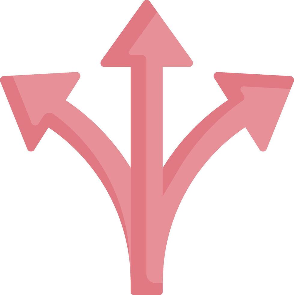 A pink arrow pointing to the left and right vector