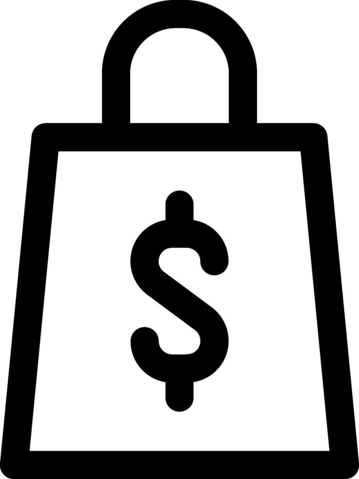 Shopping bag icon with dollar sign vector