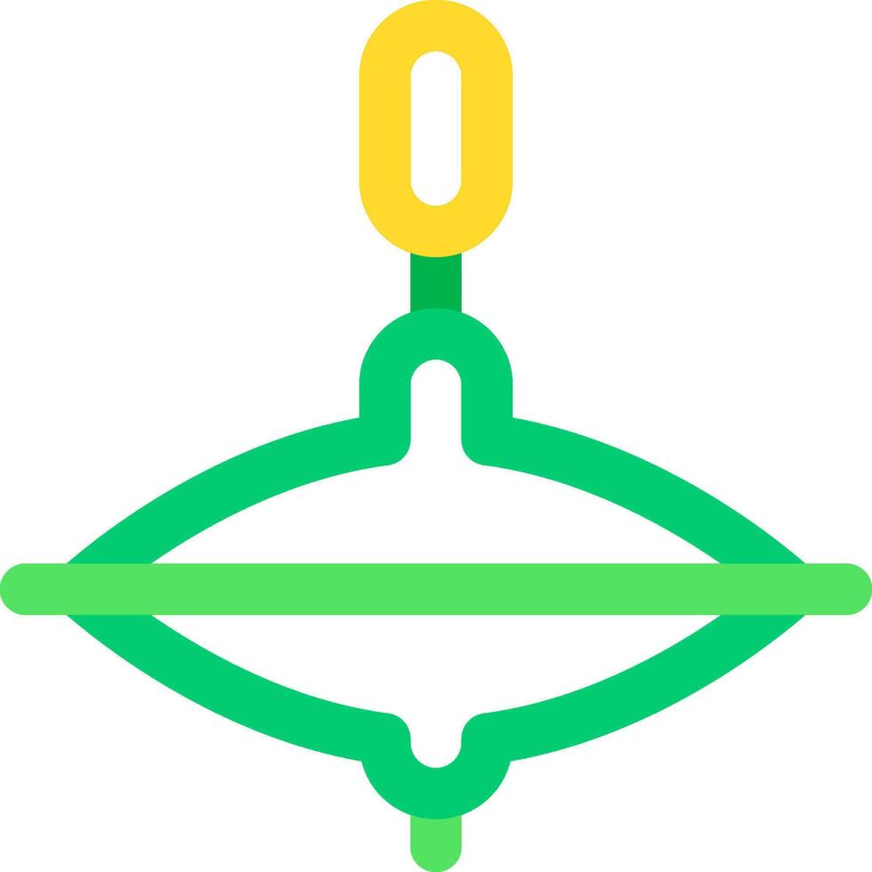 A green and yellow logo with a green and yellow object vector