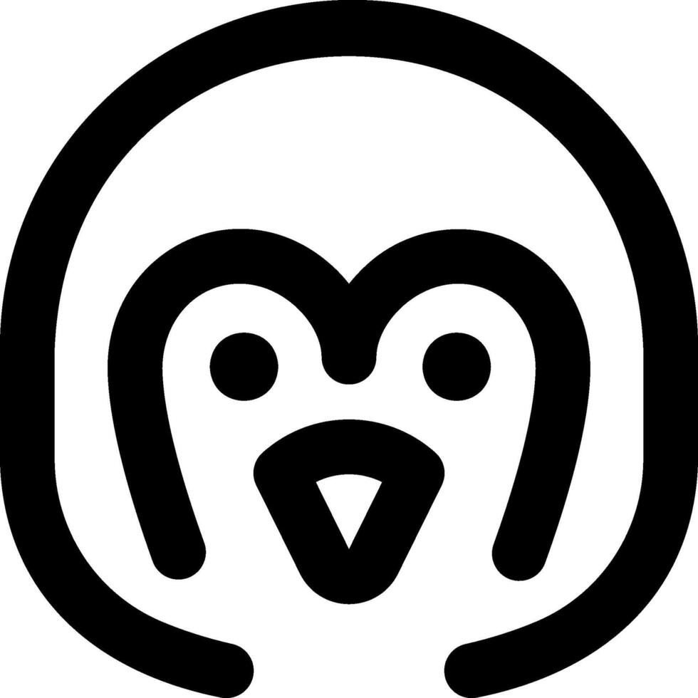 A black and white penguin logo vector