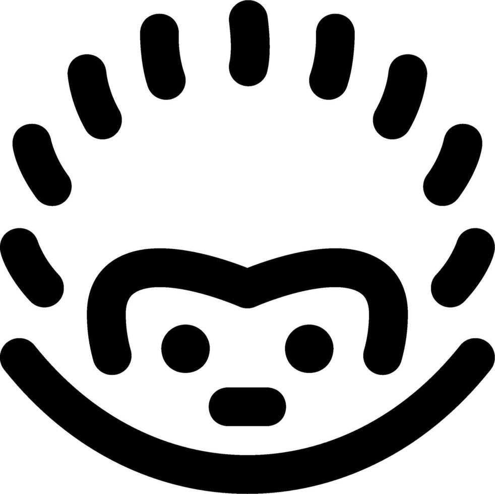 A black and white logo of a monkey vector