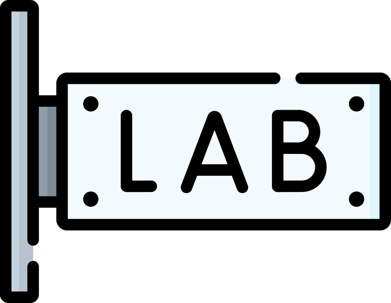 A lab sign on a white background vector