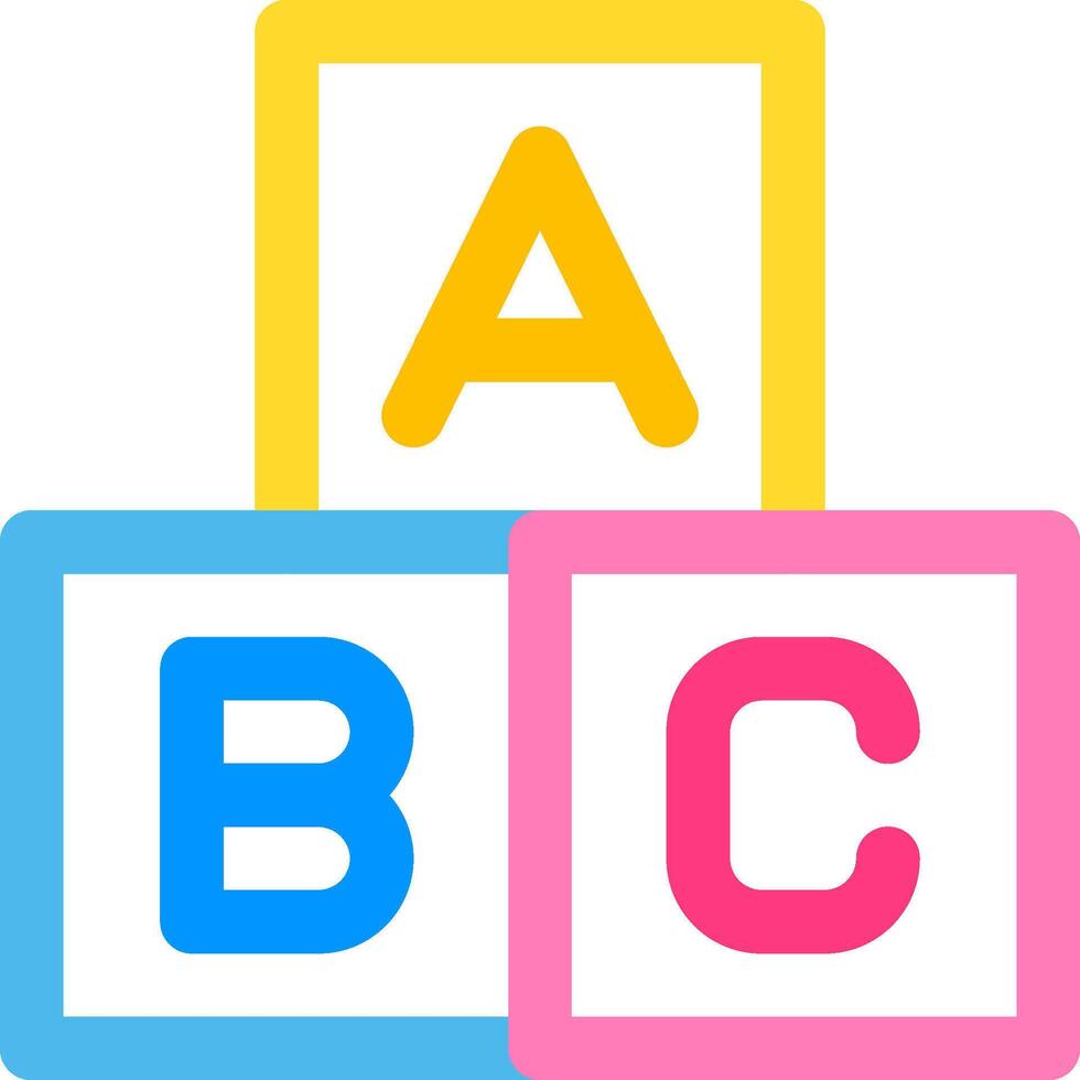 Abc blocks clipart vector