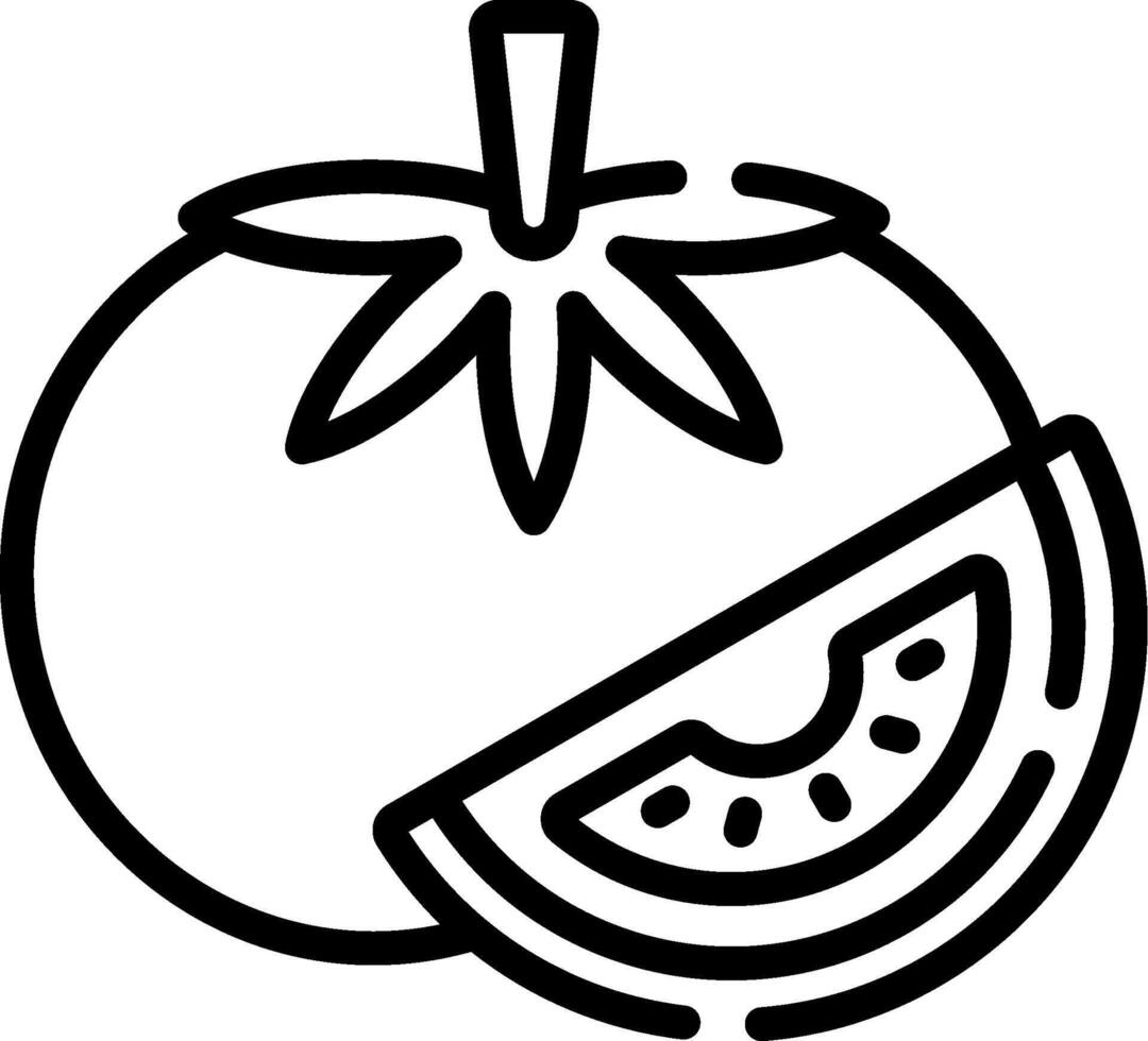 Tomato slice icon illustration vector