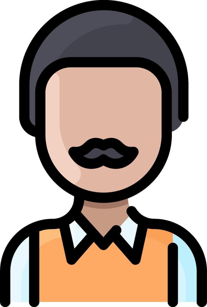 A man with a mustache and a hat vector