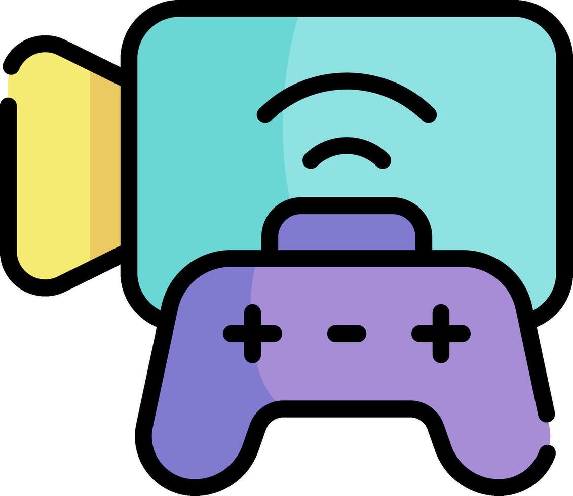 A game controller with a wifi icon vector