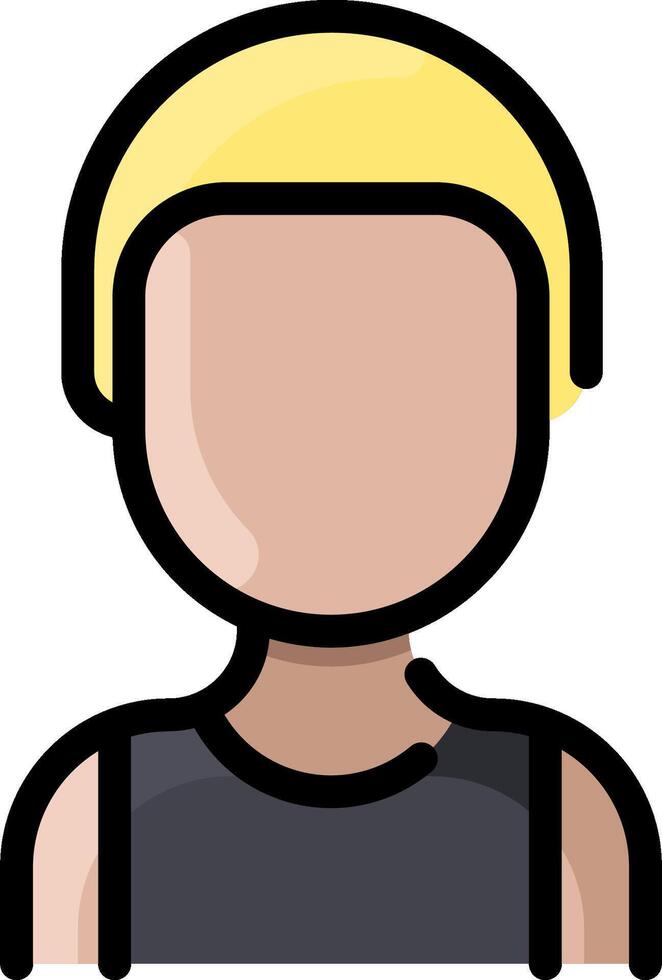 A cartoon man with a yellow hat on his head vector