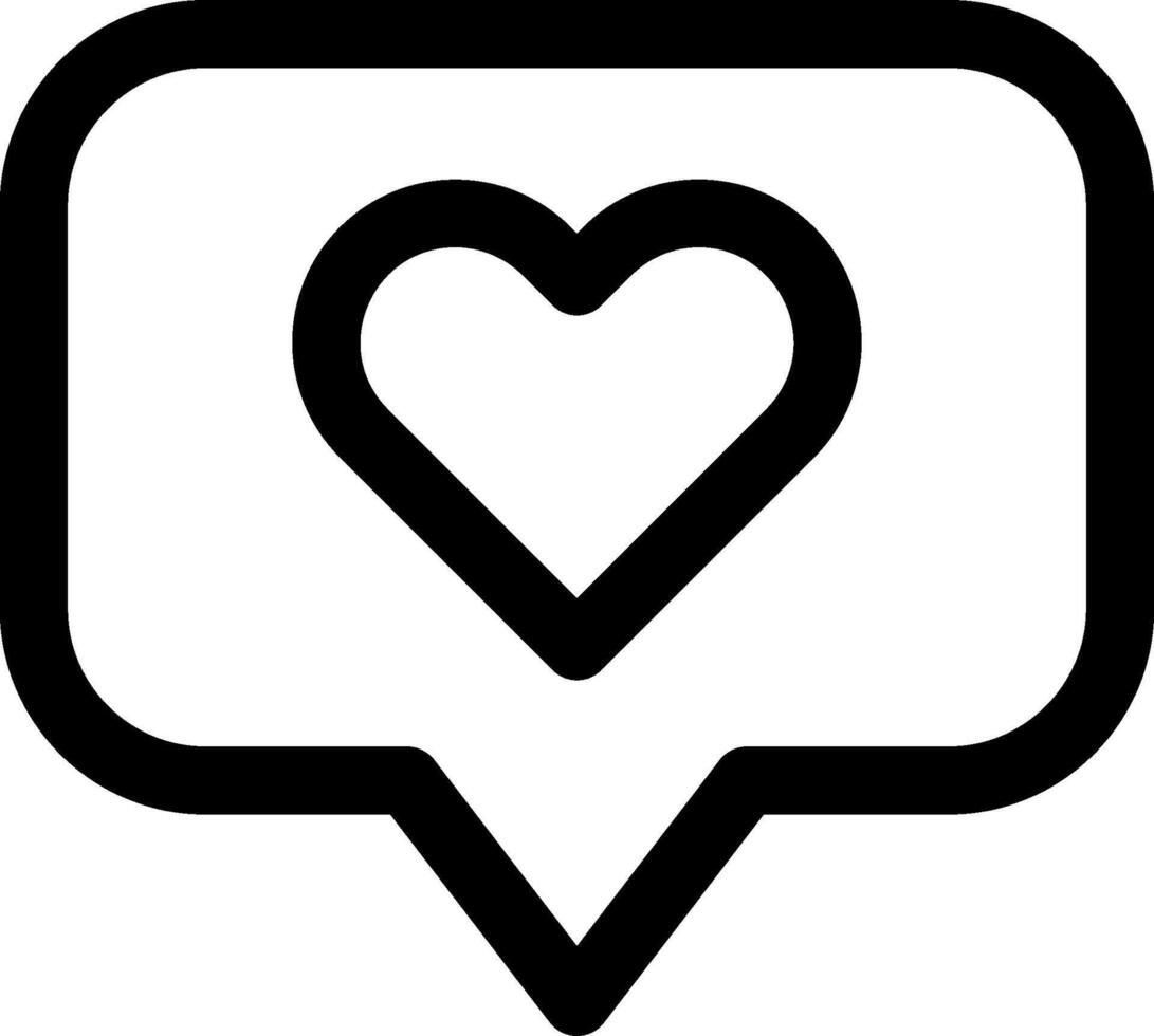 Heart icon in speech bubble vector