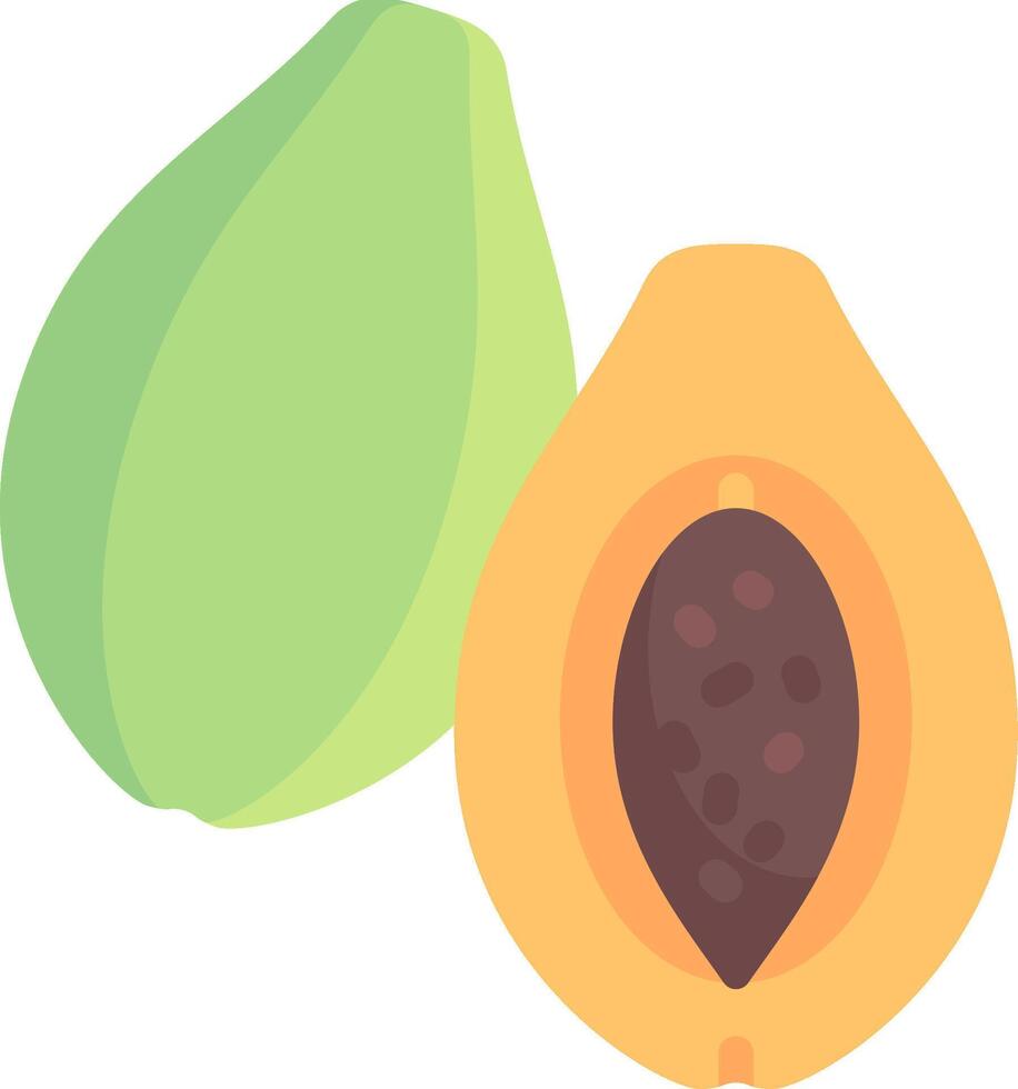 Papaya fruit clipart vector