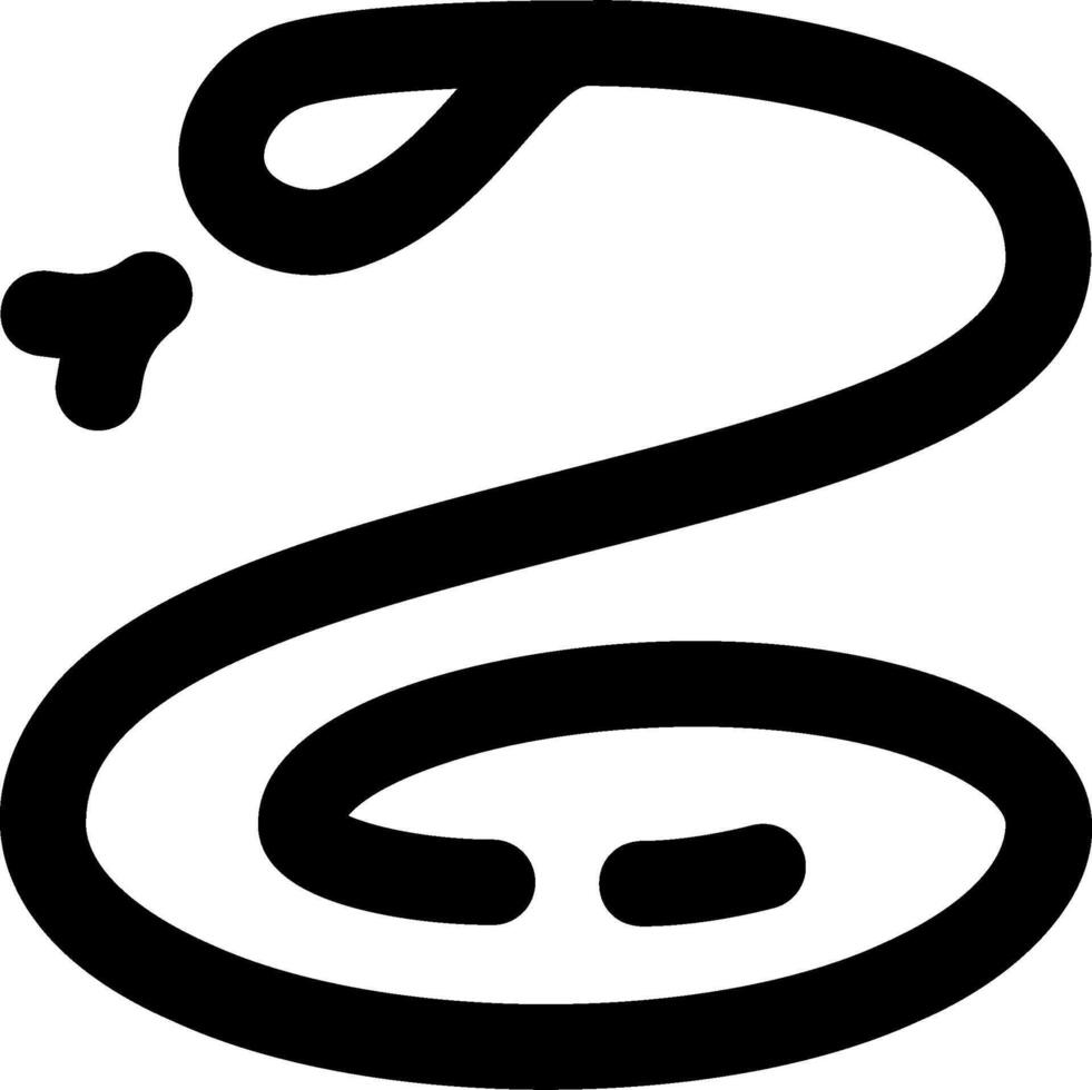 A snake with a snake head and a snake tail vector