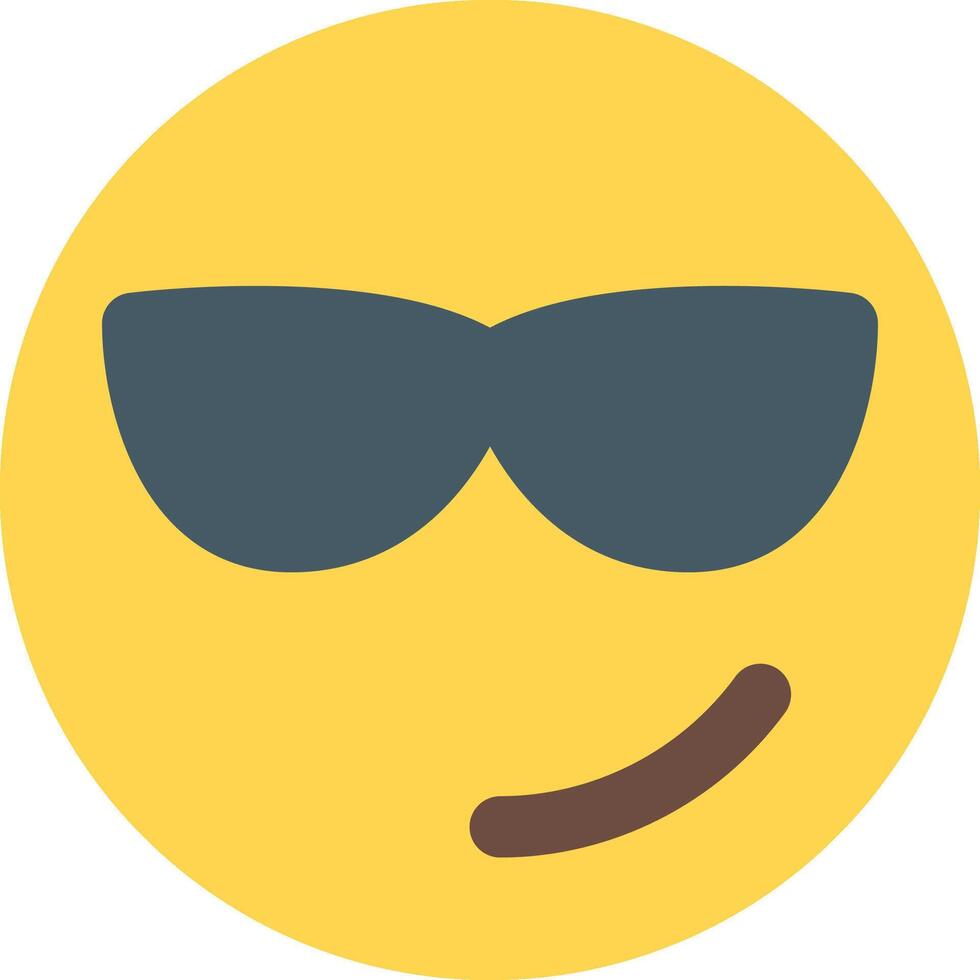 A yellow smiley face with sunglasses on it vector