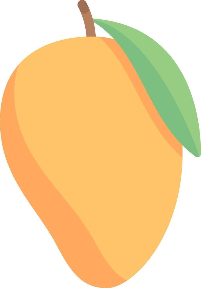 An orange fruit with a leaf on it vector