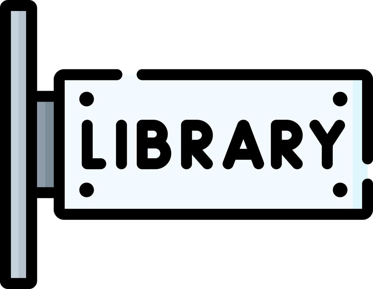 Library sign clip art vector
