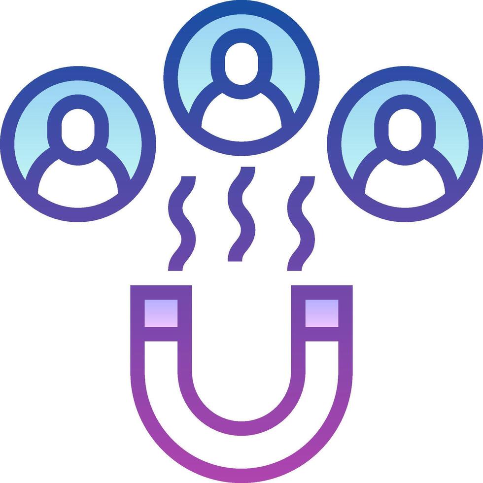 A magnet with people around it vector
