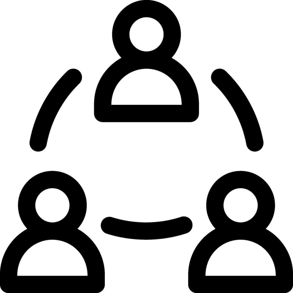 A group of people are connected in a circle vector