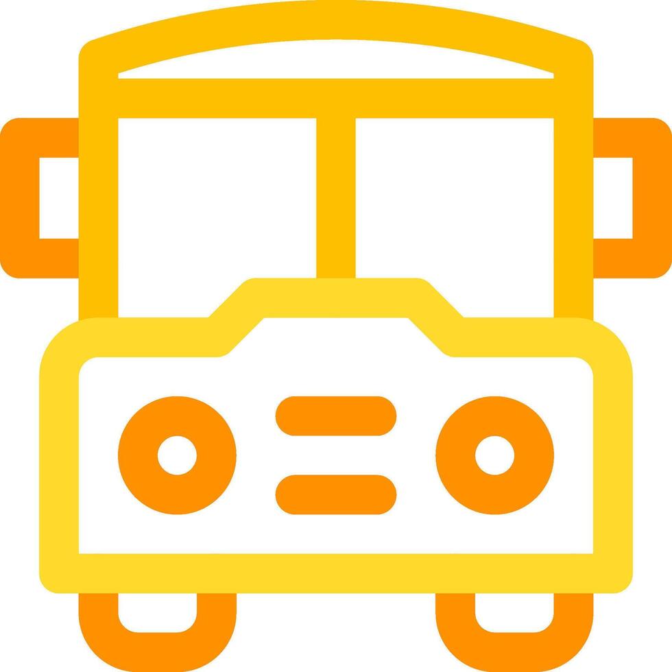A yellow school bus icon on a white background vector