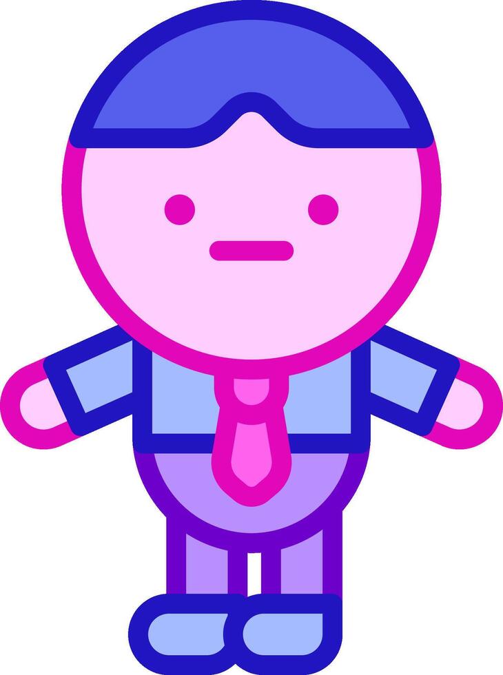 A cartoon man in a suit and tie vector