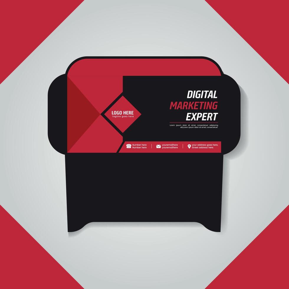 Clean and Simple Envelope Design Template vector