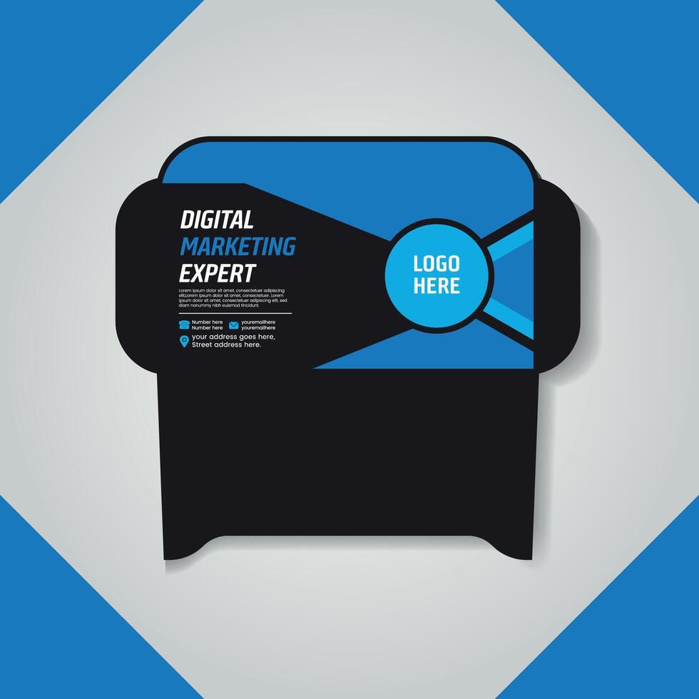 Printable and Corporate Identity Envelope Design vector