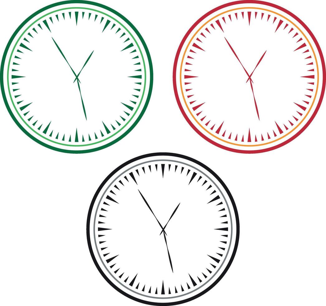 Modern and Clean with colorful Clock Design vector