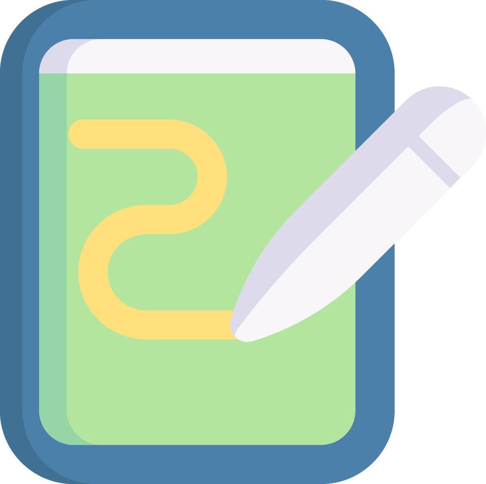 A pen and a notebook icon vector