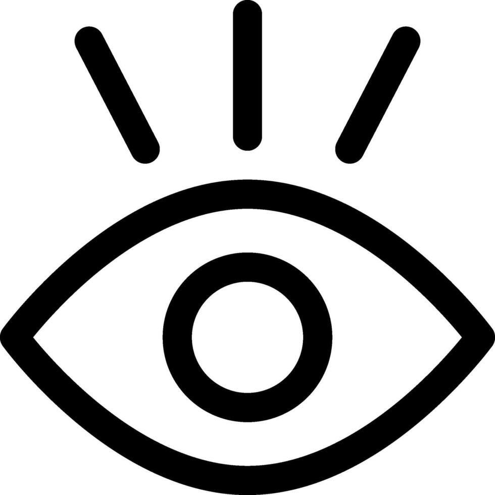 An eye icon on a white background vector