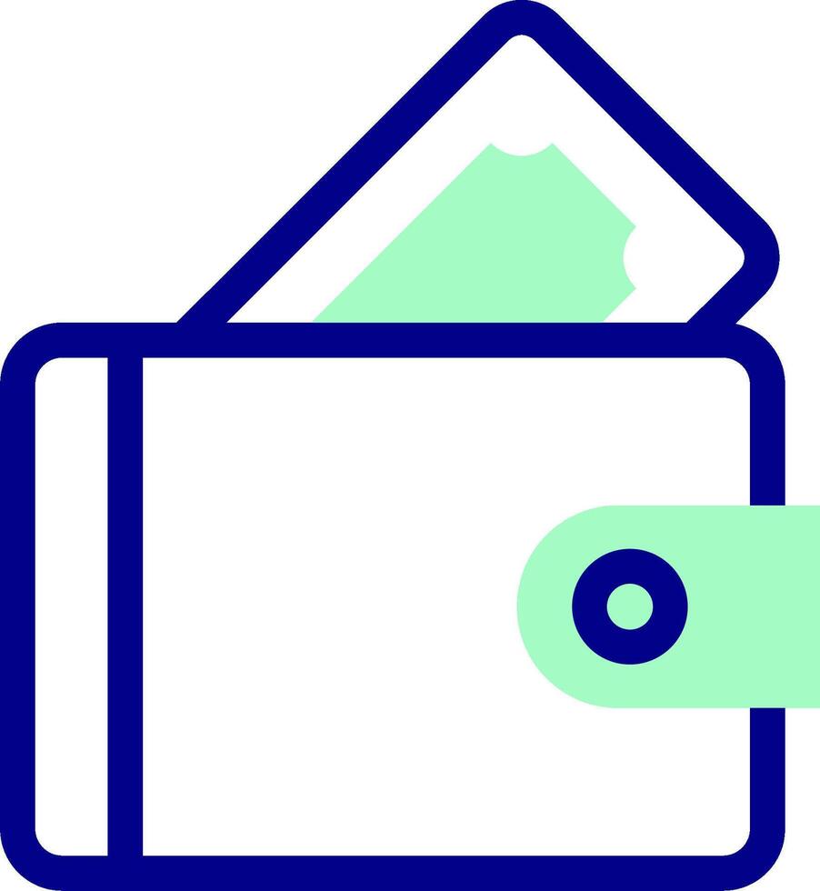 A wallet with money in it vector