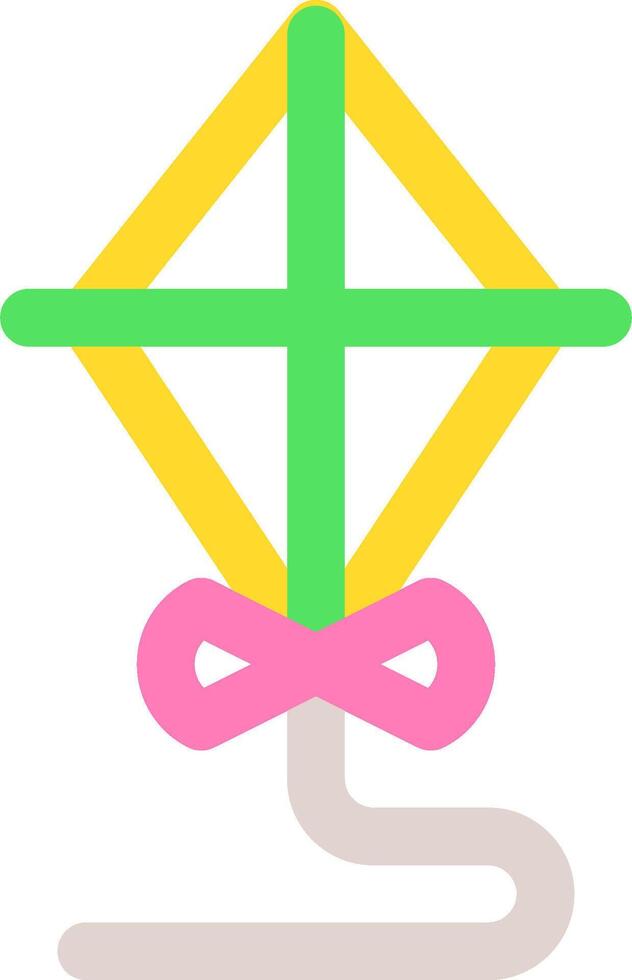 A kite with a bow and arrow on it vector