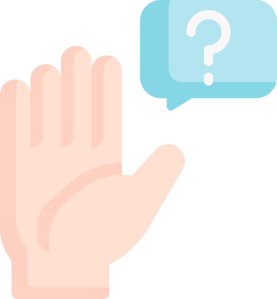 Hand with question mark and speech bubble vector