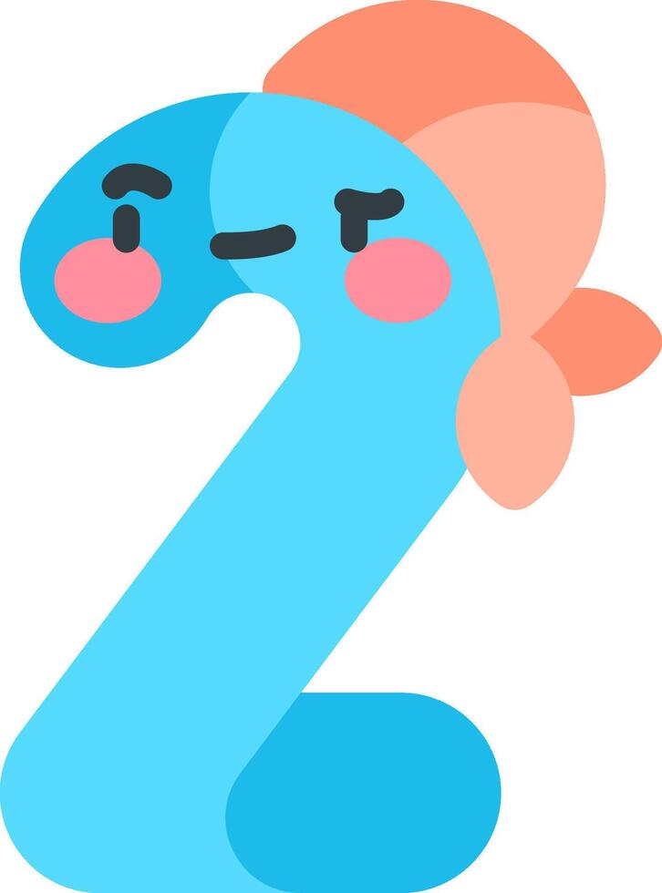 A cartoon blue worm with a smiley face vector