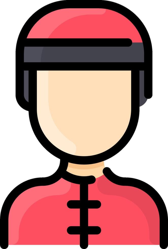 A man in a red shirt and hat vector
