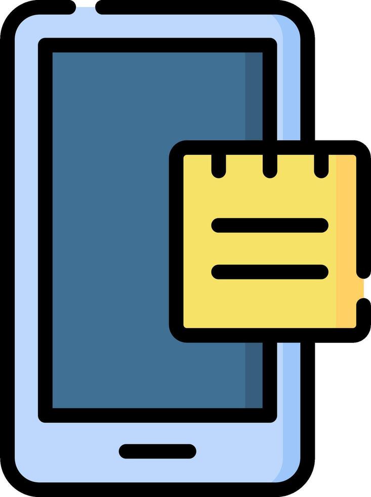 A tablet with a note and a pen vector