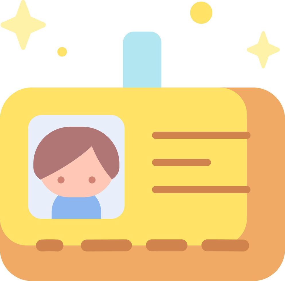 A yellow card with a person's face on it vector