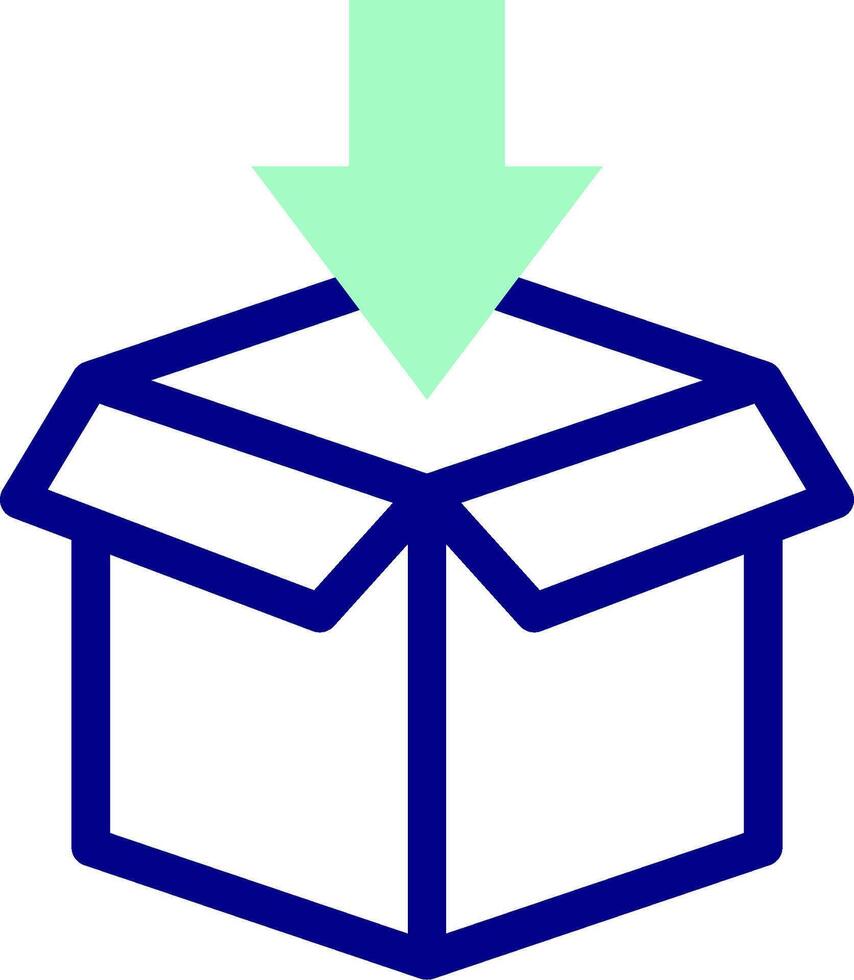 A box with an arrow pointing to it vector